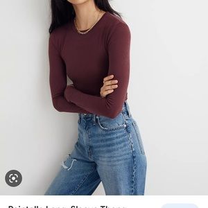 Madewell pointelle thong bodysuit